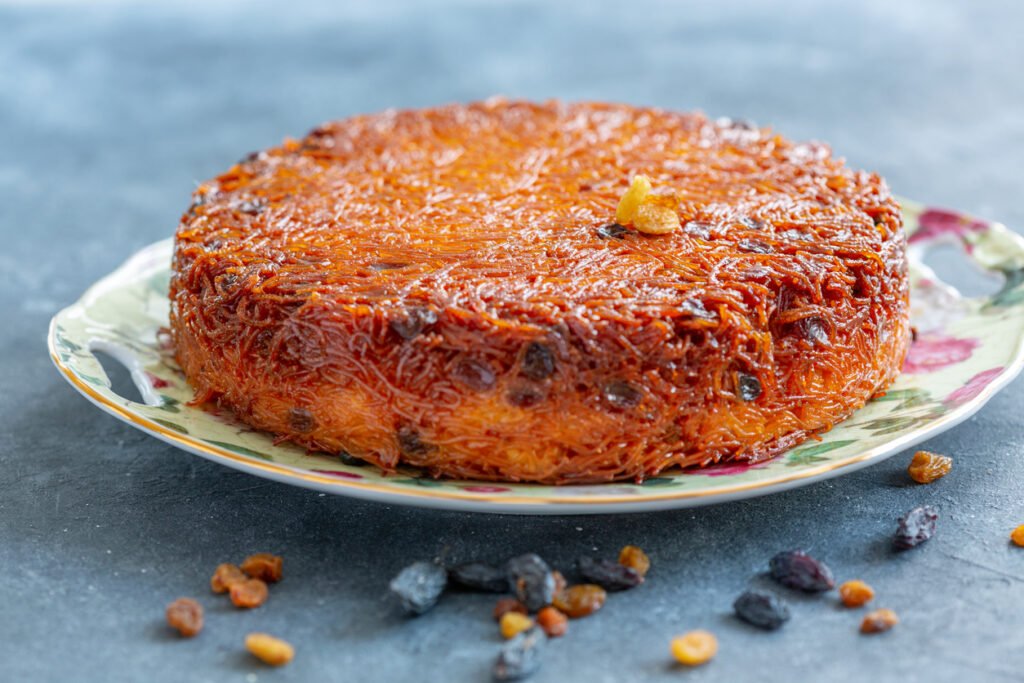 Caramelized Apple and Cranberry Kugel